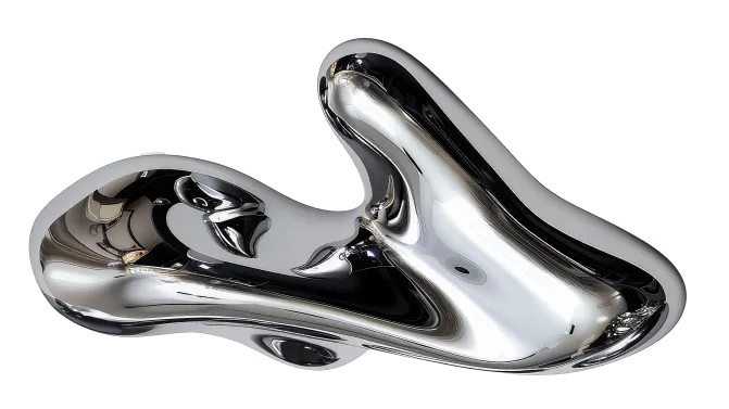 A sculptural form of liquid mercury