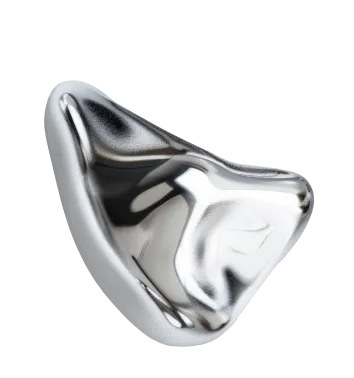 A sculptural form of liquid mercury